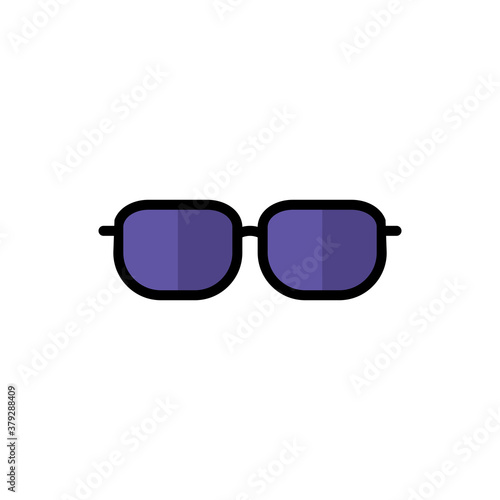 Eyeglasses Flat Icon Design Vector Template Illustration