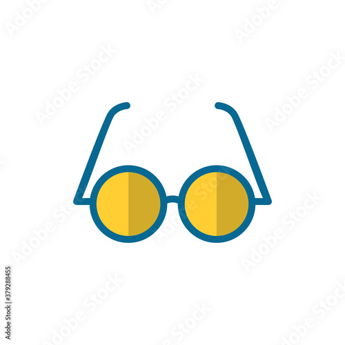 Eyeglasses Flat Icon Design Vector Template Illustration