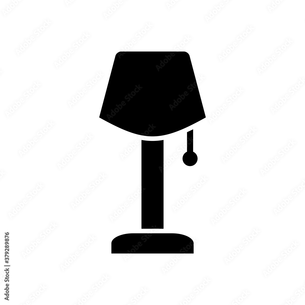 Table Lamp Flat Icon Design Vector Template Illustration Table Lamp Flat Icon Design Vector Template Illustration
