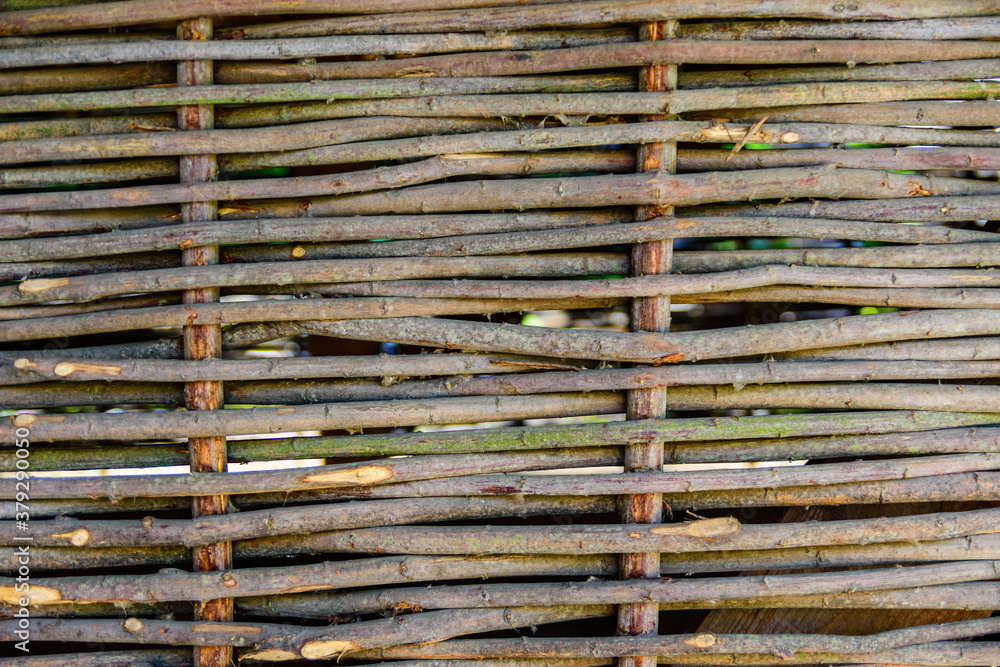 Texture of traditional ukrainian wicker fence for the background Texture of traditional ukrainian wicker fence for the background