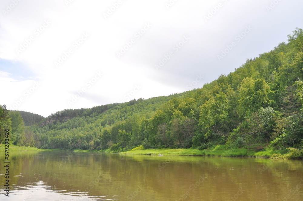 lake and mountains