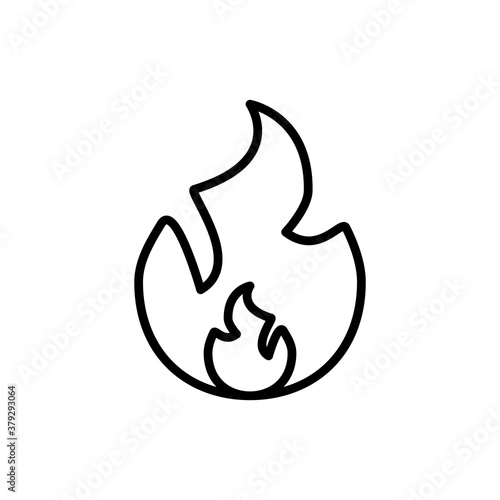 Fire Flat Icon Design Vector Template Illustration