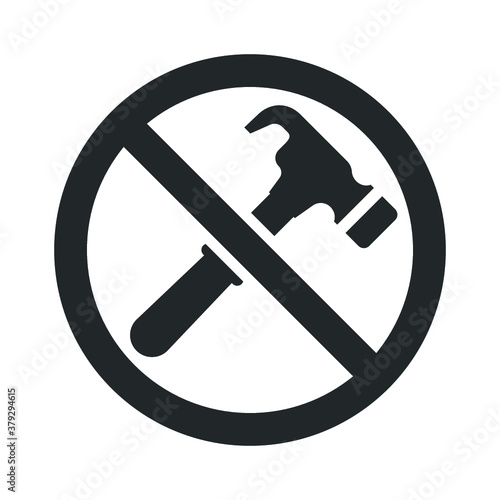 Hammer restriction icon