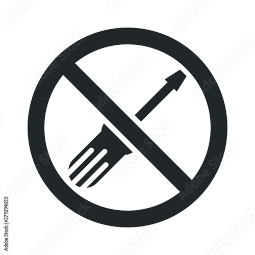 Screwdriver restriction icon