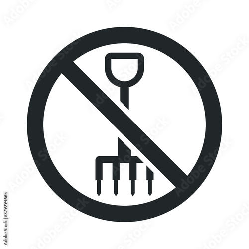 Agricultural blade restriction icon