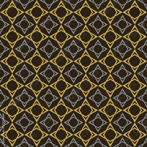 Fashion background pattern. Black and gold background image. Seamless geometric pattern  wallpaper texture. Vector