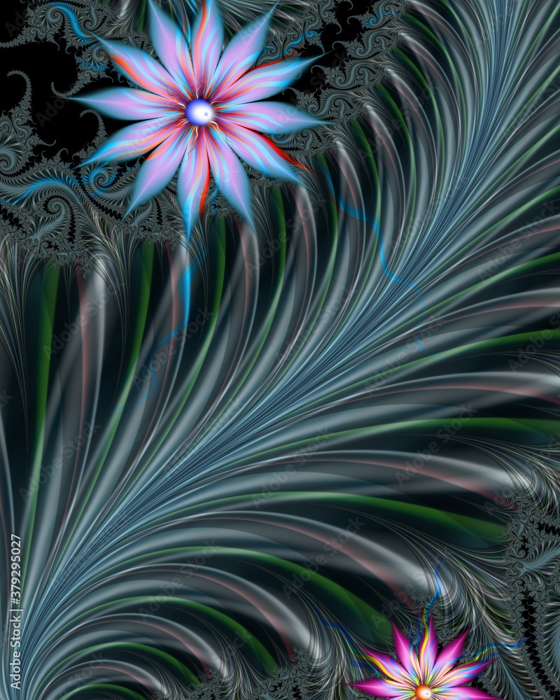 Computer graphics. Fractal texture Computer graphics. Fractal texture