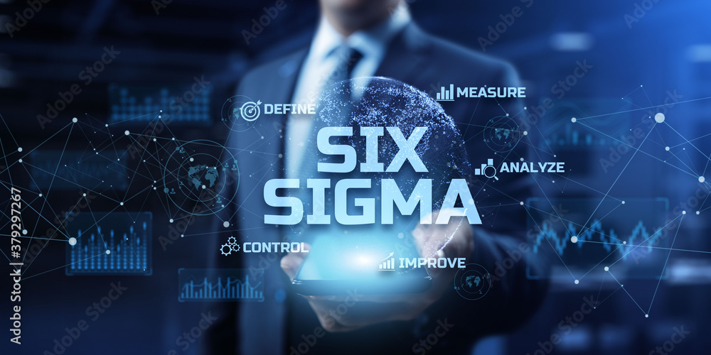 Six SIgma DMAIC Lean manufacturing. Innovation technology concept. Six SIgma DMAIC Lean manufacturing. Innovation technology concept.