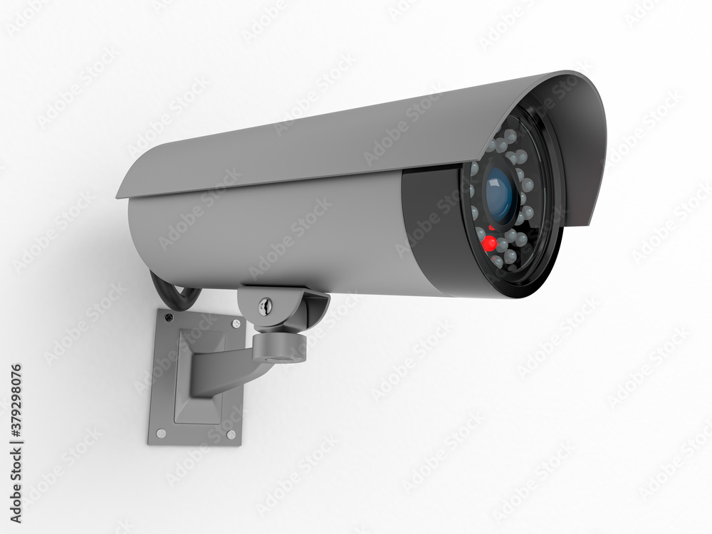 CCTV camera. Gray surveillance equipment CCTV camera. Gray surveillance equipment