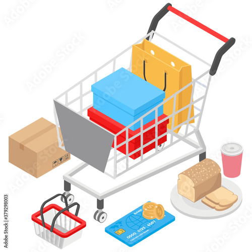 

Ecommerce isometric icon vector 

