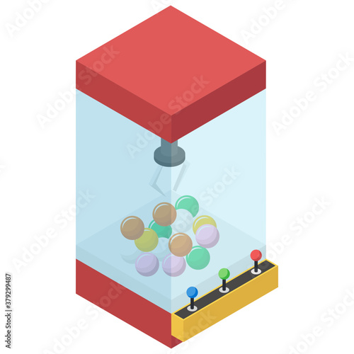 
Editable style icon of claw machine icon
