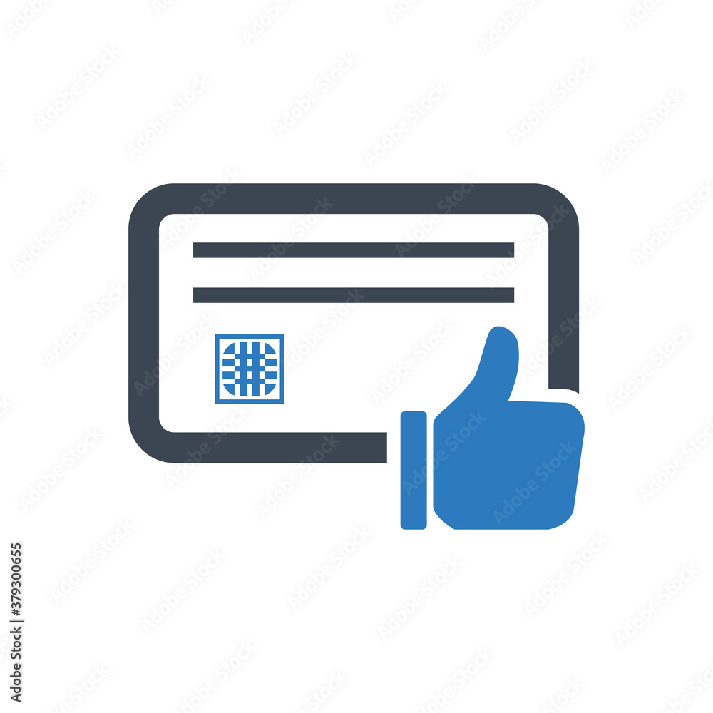 Approved credit card icon ( vector illustration ) Approved credit card icon ( vector illustration )