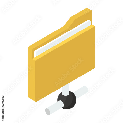 
An icon design of shared folder, data sharing concept 
