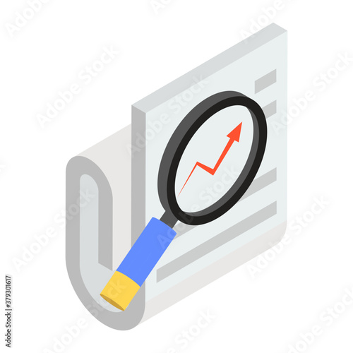 
An icon design of trend analysis, case study concept  
