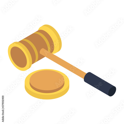 
Justice hammer, an editable vector style of auction 
