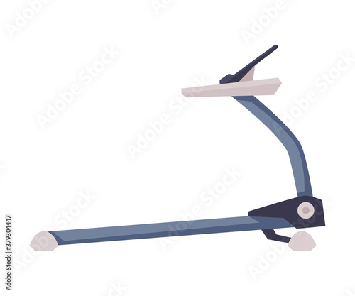Treadmill Machine Fitness and Sports Equipment Vector Illustration on White Background
