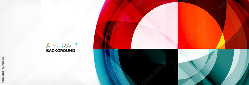 Round shapes, triangles and circles. Modern abstract background Round shapes, triangles and circles. Modern abstract background