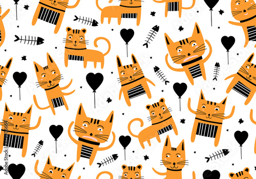 Vector seamless pattern wit...