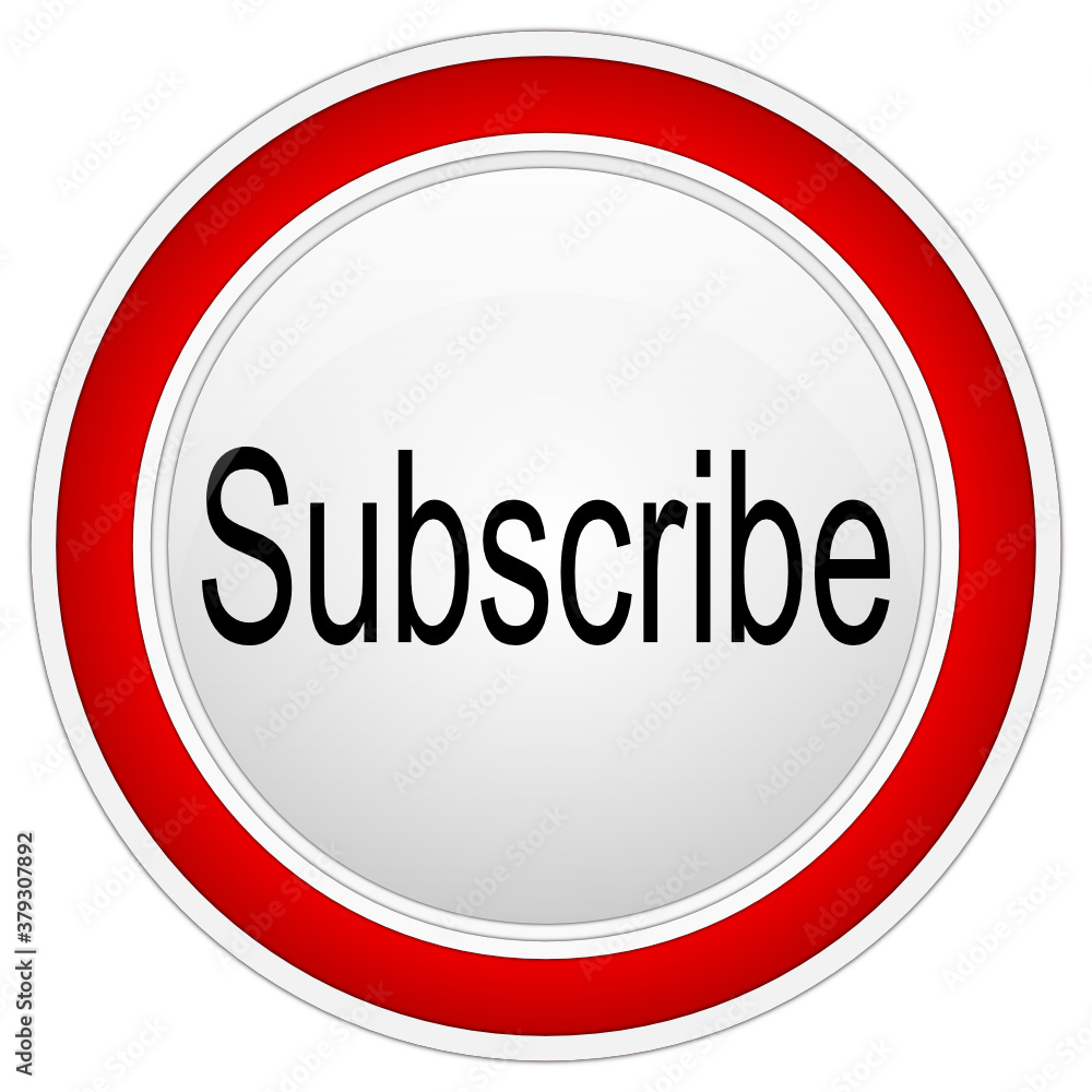 Subscribe Button on white background - illustration Subscribe Button on white background - illustration
