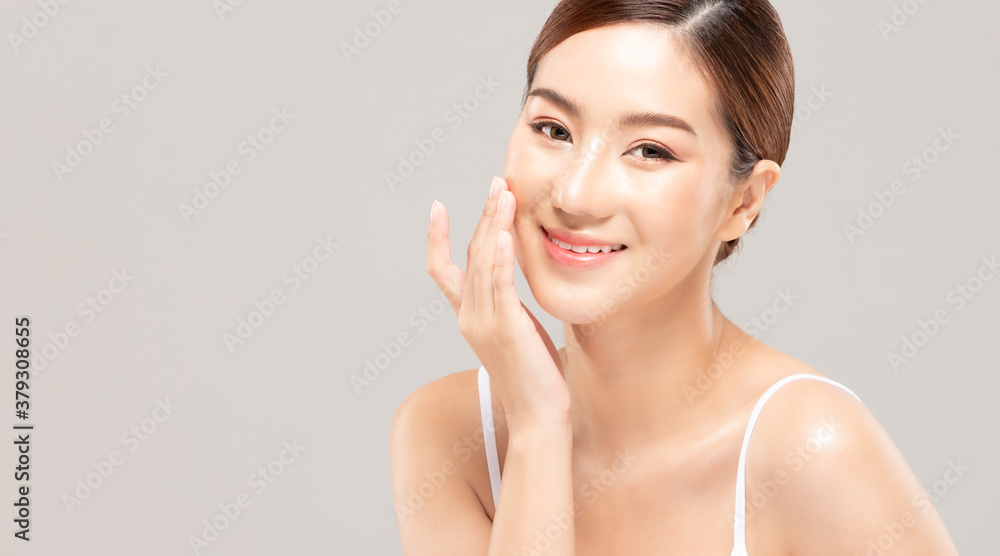 Beauty asian women portrait face with skin care healthy and skin. Beauty asian women portrait face with skin care healthy and skin.