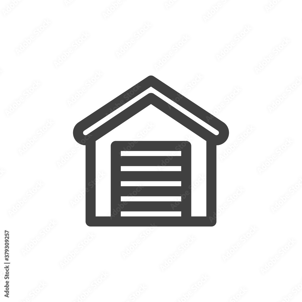 Garage door line icon. linear style sign for mobile concept and web design. Car garage outline vector icon. Symbol, logo illustration. Vector graphics Garage door line icon. linear style sign for mobile concept and web design. Car garage outline vector icon. Symbol, logo illustration. Vector graphics