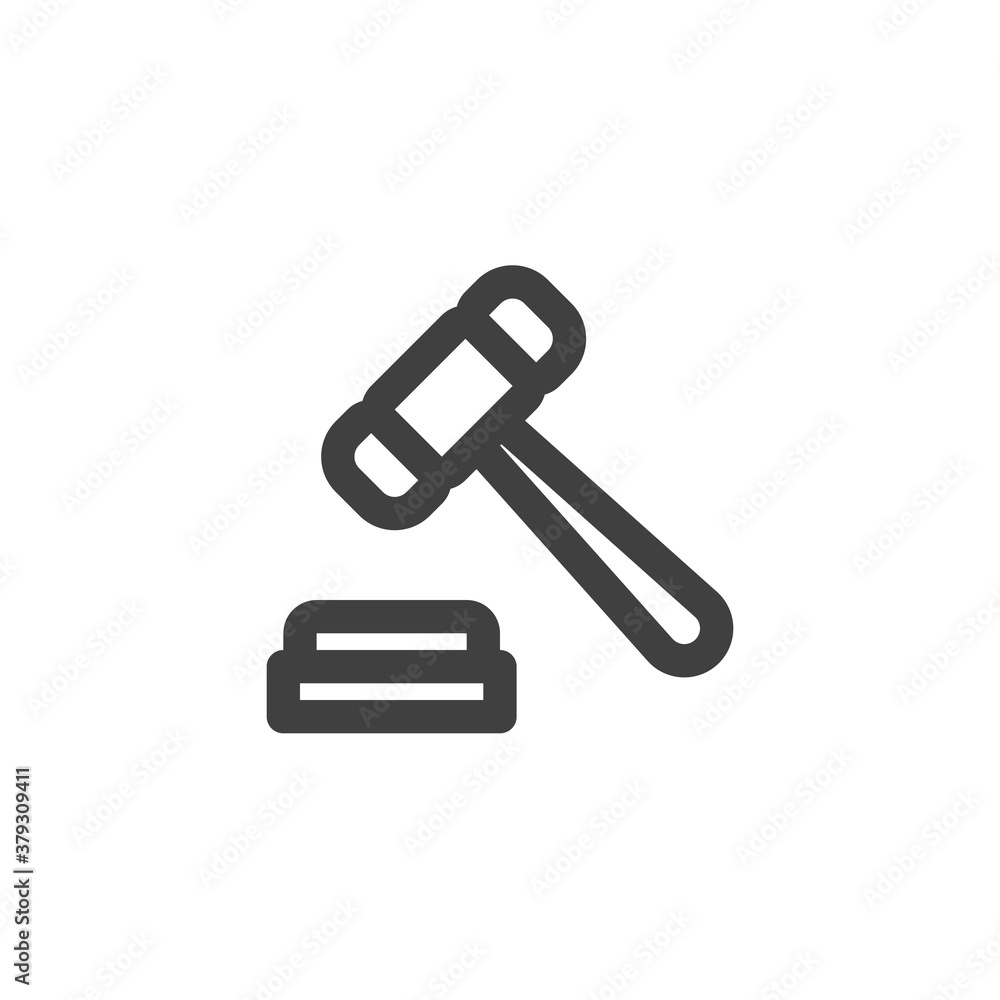 Auction hammer line icon. linear style sign for mobile concept and web design. Mallet, gavel outline vector icon. Symbol, logo illustration. Vector graphics Auction hammer line icon. linear style sign for mobile concept and web design. Mallet, gavel outline vector icon. Symbol, logo illustration. Vector graphics