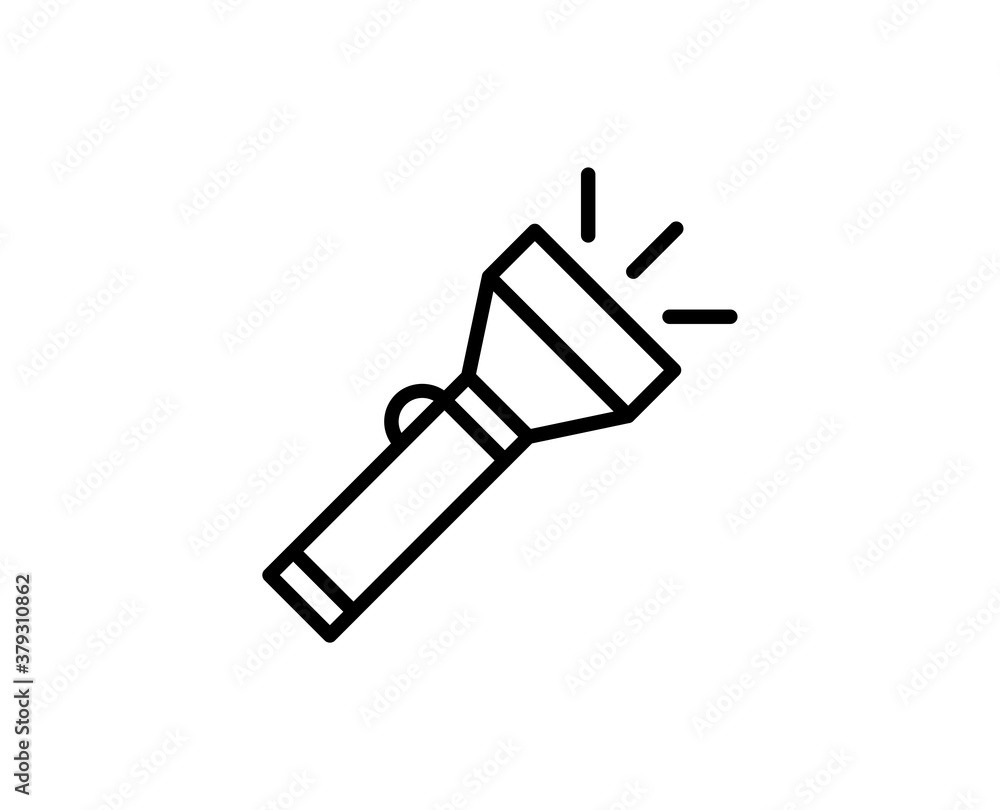 Flashlight line icon Flashlight line icon