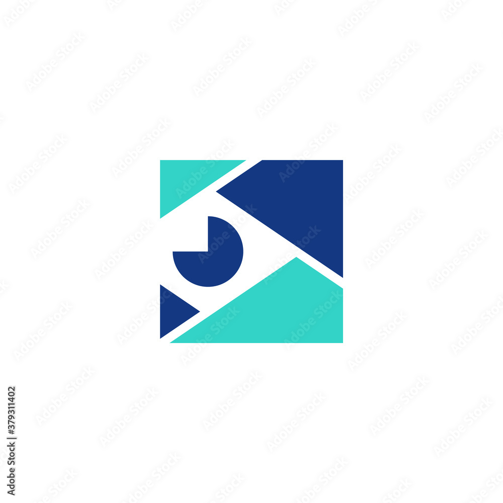 an eye logo from geometric shape an eye logo from geometric shape