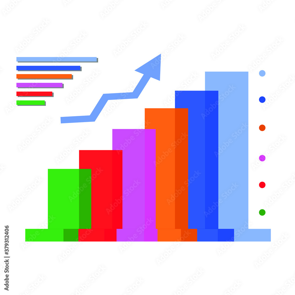 Fototapeta premium colorful graphic chart, business, economy, stock