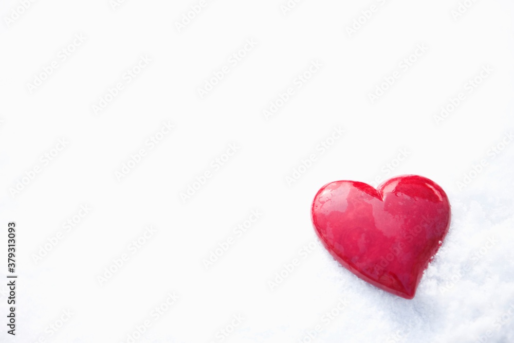 heart shaped object on the snow