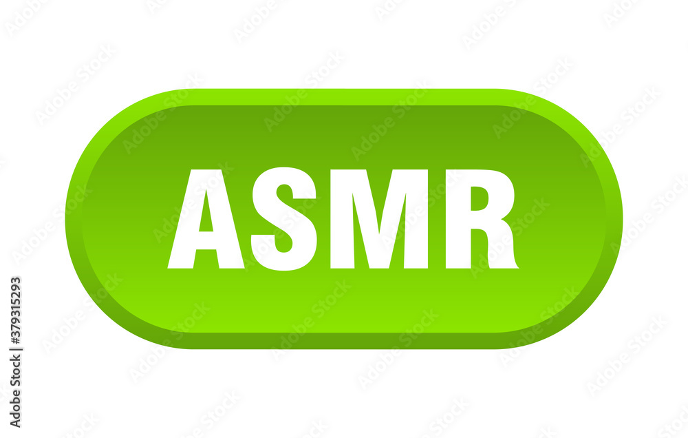 asmr button. rounded sign on white background asmr button. rounded sign on white background