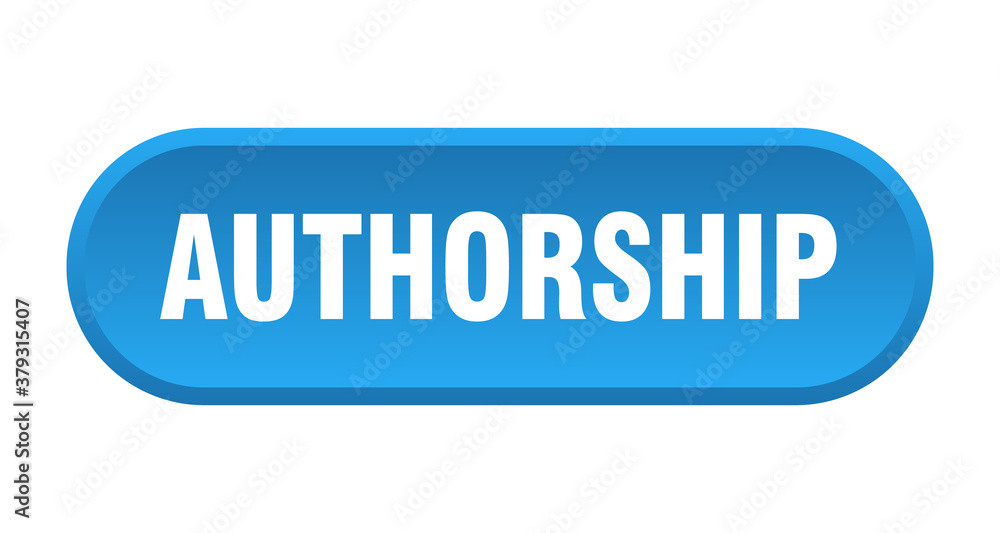 authorship button. rounded sign on white background authorship button. rounded sign on white background