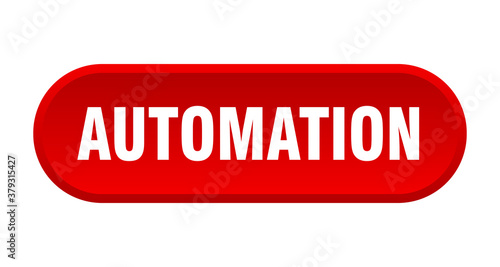 automation button. rounded sign on white background