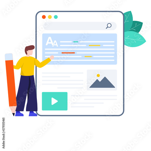 
Trendy style of content marketing illustration
