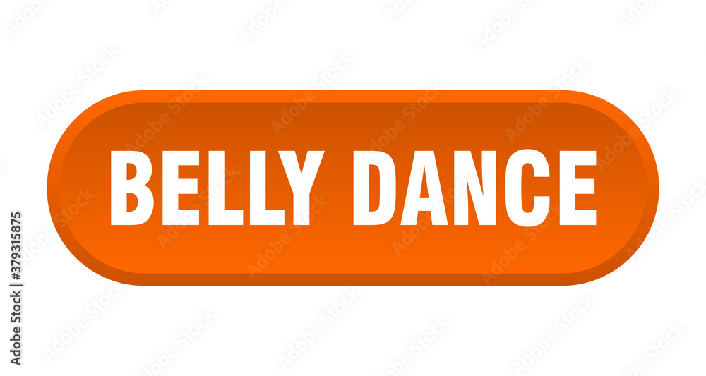 belly dance button. rounded sign on white background belly dance button. rounded sign on white background