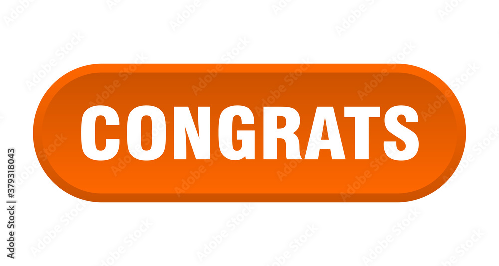 congrats button. rounded sign on white background congrats button. rounded sign on white background