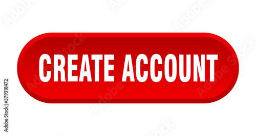 create account button. rounded sign on white background