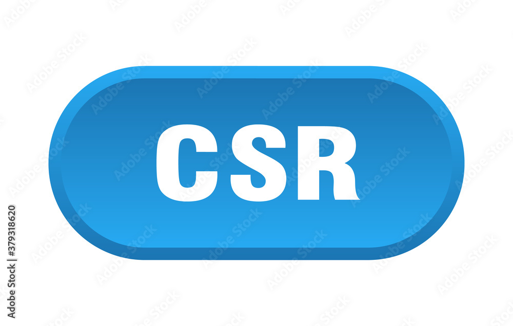 csr button. rounded sign on white background csr button. rounded sign on white background