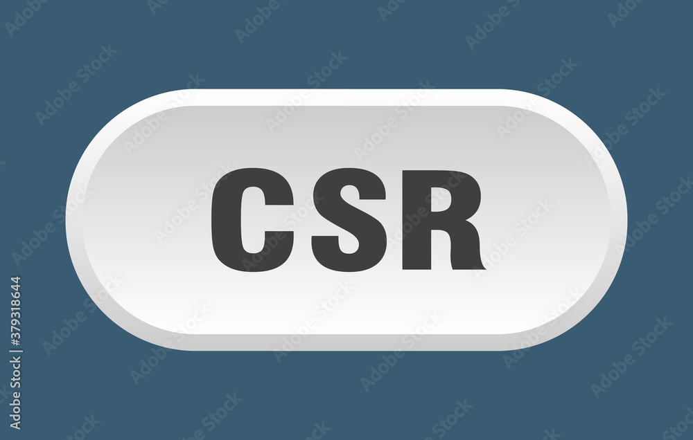 csr button. rounded sign on white background csr button. rounded sign on white background