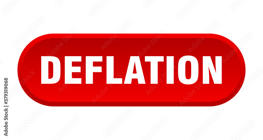deflation button. rounded sign on white background deflation button. rounded sign on white background