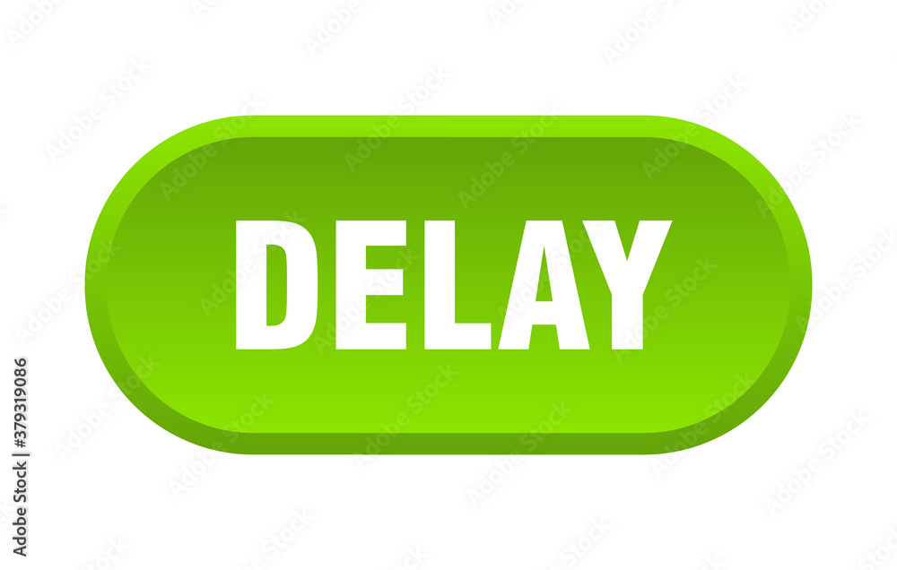 delay button. rounded sign on white background delay button. rounded sign on white background