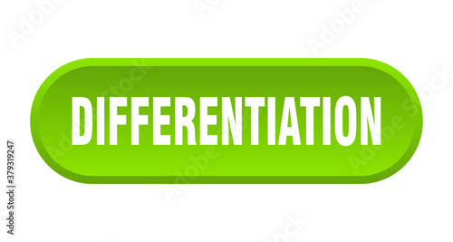 differentiation button. rounded sign on white background