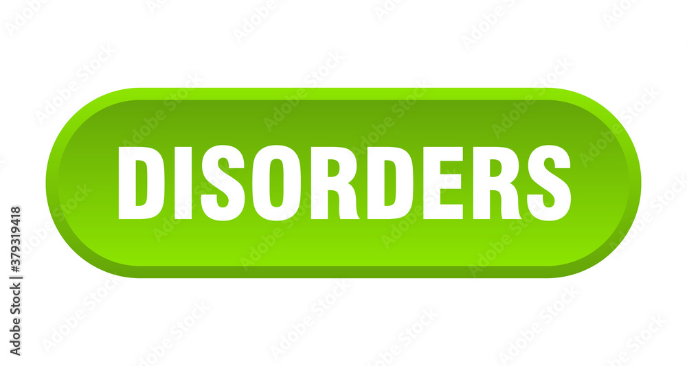 disorders button. rounded sign on white background disorders button. rounded sign on white background