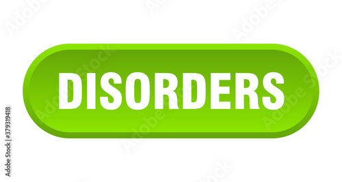 disorders button. rounded sign on white background