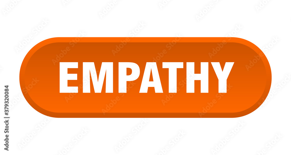 empathy button. rounded sign on white background empathy button. rounded sign on white background