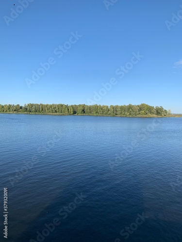 lake and blue sky