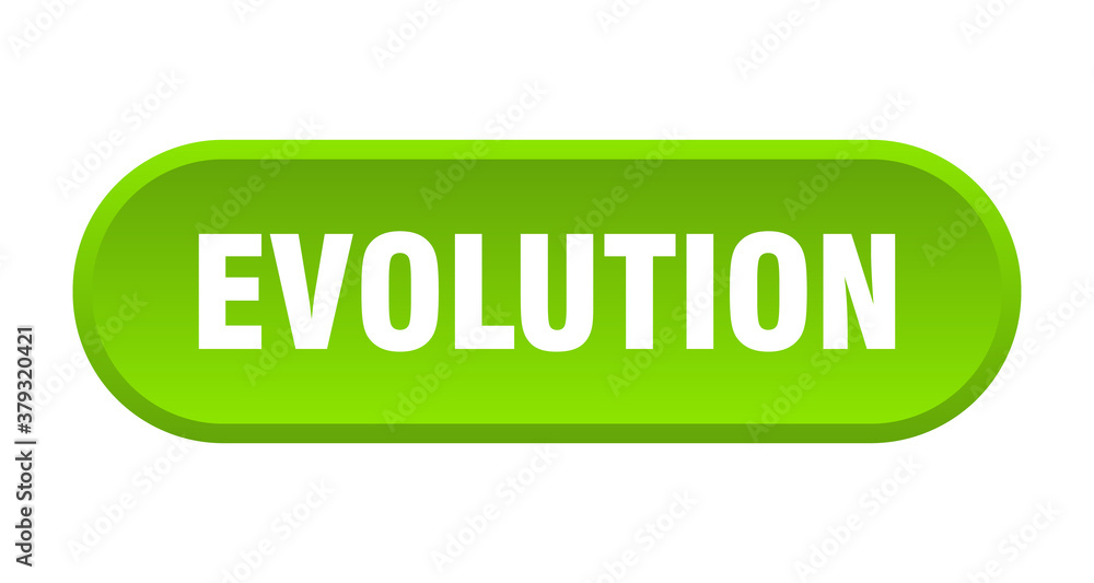 evolution button. rounded sign on white background evolution button. rounded sign on white background