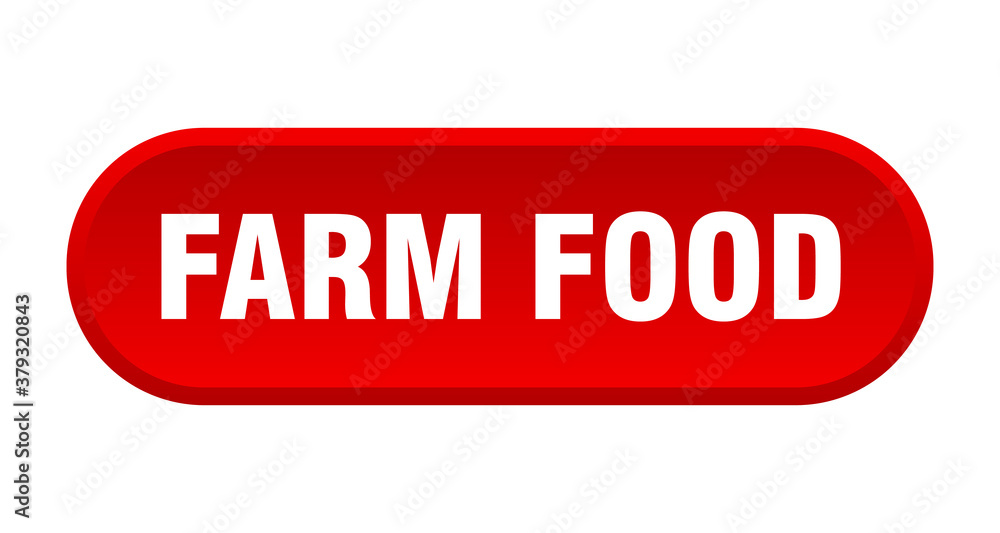 farm food button. rounded sign on white background farm food button. rounded sign on white background
