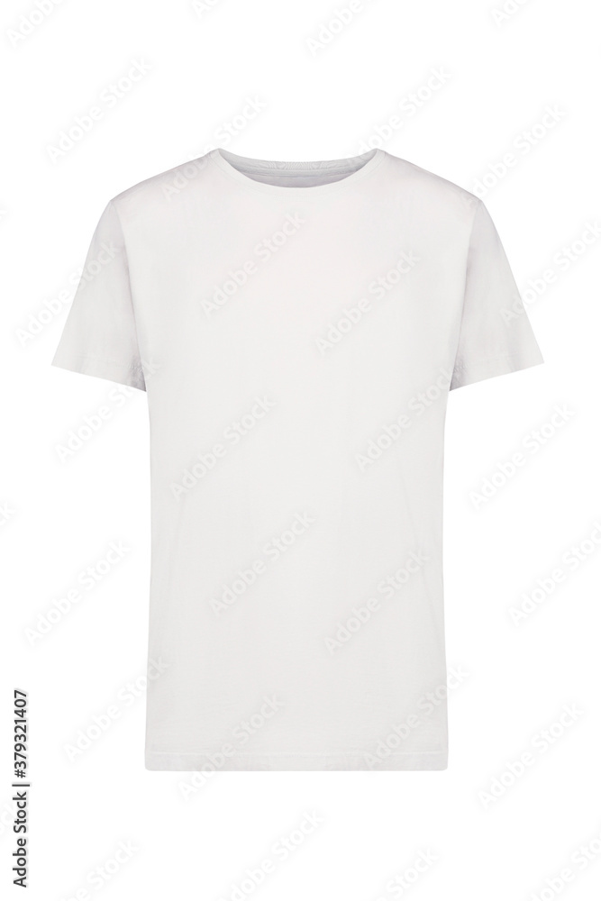 white t-shirt, front view