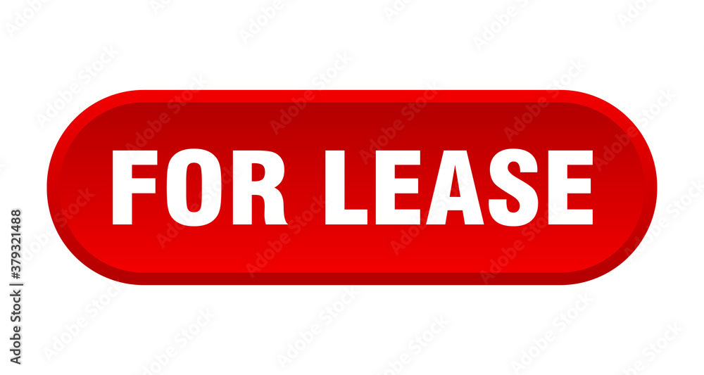 for lease button. rounded sign on white background for lease button. rounded sign on white background